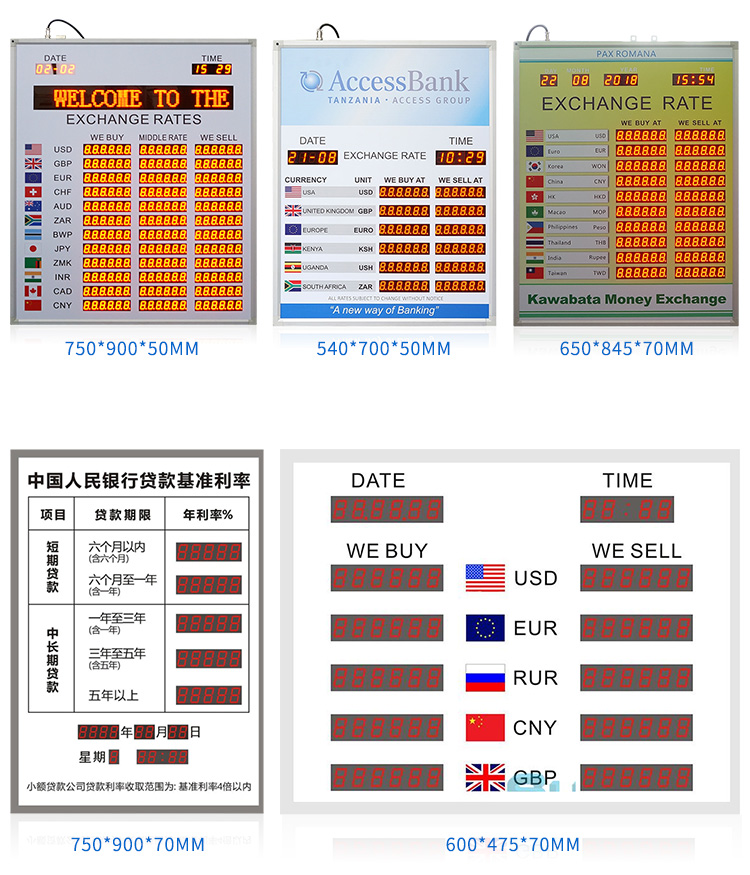 匯率顯示屏案例參考