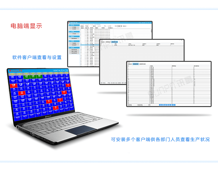 訊鵬注塑生產安燈看板顯示界面