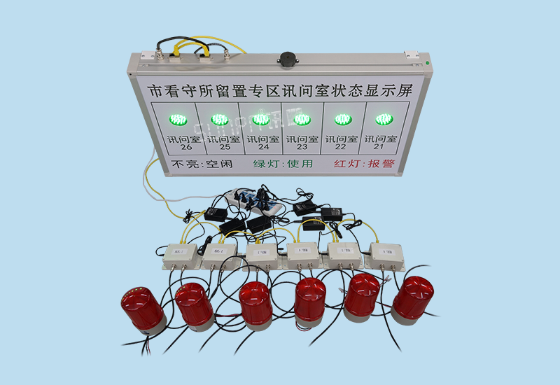 看守所留置專區(qū)訊問室狀態(tài)顯示屏_詢問室狀態(tài)監(jiān)控看板系統(tǒng)_訊鵬