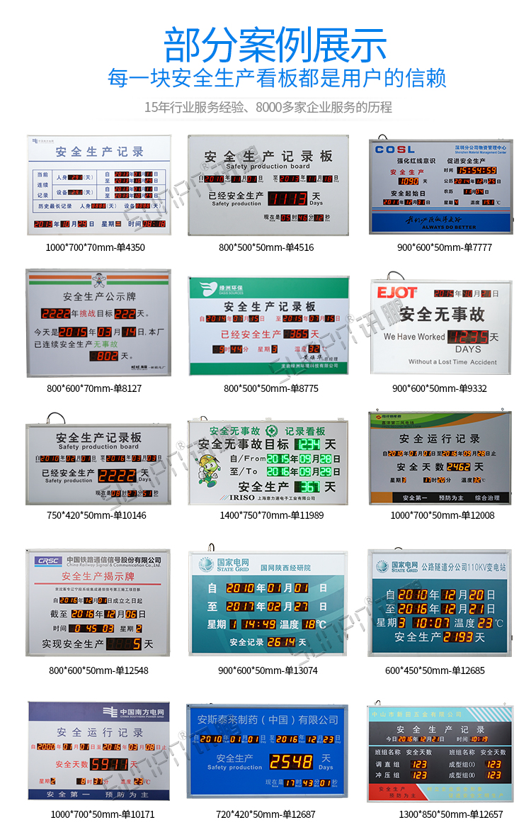 安全天數(shù)電子看板案例參考