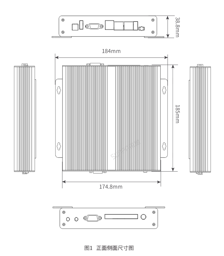 嵌入式工控小電腦產品結構圖