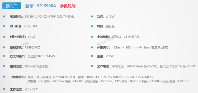 同步時鐘服務(wù)器介紹-SS06A參數(shù)說明